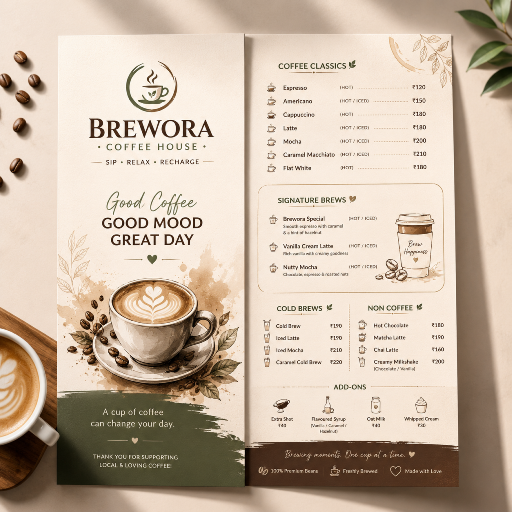 cafe menu